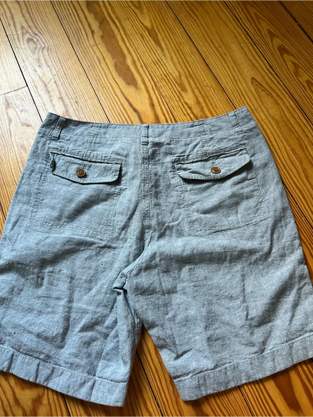 J. Crew Light Gray Linen-Blend Flat Front Shorts